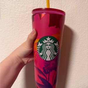 Starbucks Summer 2022 Limited Edition Pink Floral Stainless Steel Tumbler